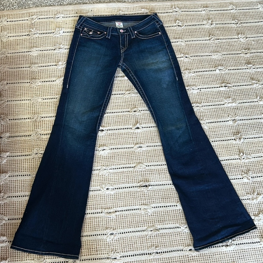 True Religion Dark Blue Flare Jeans